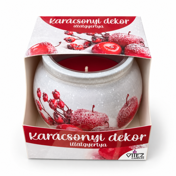 Vitéz Candles Karácsonyi dekor illatgyertya üvegben
