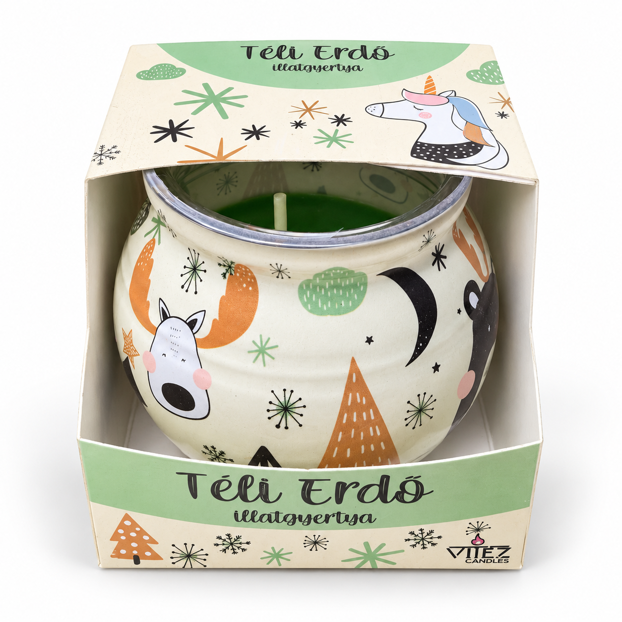 Vitéz Candles Téli erdő illatgyertya üvegben