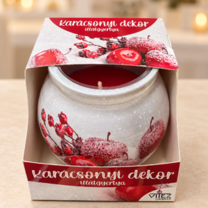 Vitéz Candles Karácsonyi dekor illatgyertya üvegben