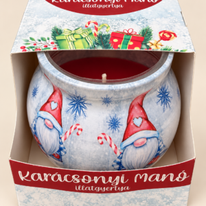 Vitéz Candles Karácsonyi manó illatgyertya üvegben