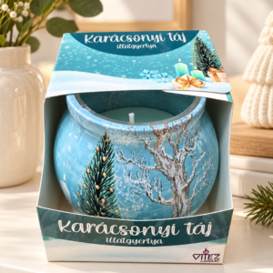 Vitéz Candles Karácsonyi táj illatgyertya üvegben