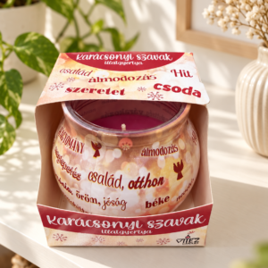 Vitéz Candles Karácsonyi szavak illatgyertya üvegben