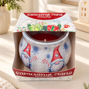 Vitéz Candles Karácsonyi manó illatgyertya üvegben