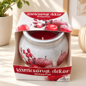 Vitéz Candles Karácsonyi dekor illatgyertya üvegben