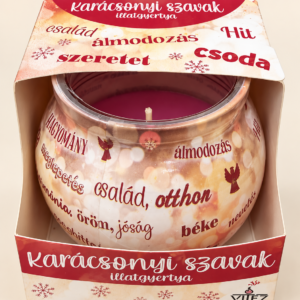 Vitéz Candles Karácsonyi szavak illatgyertya üvegben