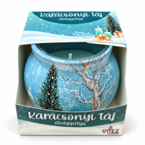 Vitéz Candles Karácsonyi táj illatgyertya üvegben