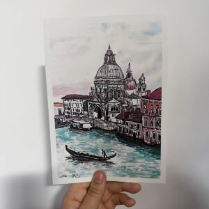 Magányos gondola – A5 print / digitális nyomat