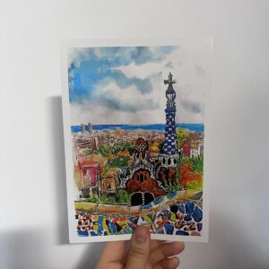 Kilátás a Güell Parkból – A5 print / digitális nyomat