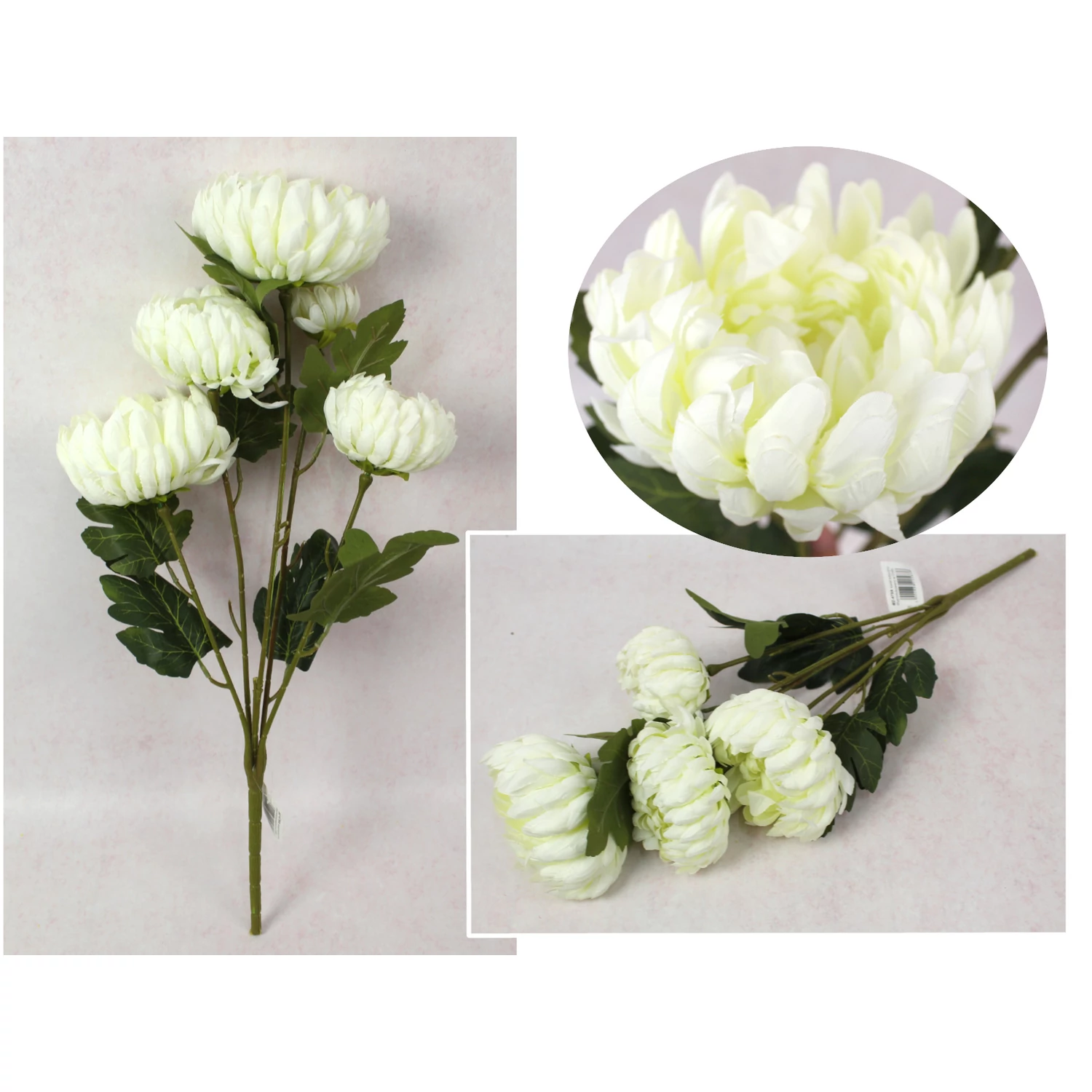 Örök krizantémcsokor, 64 cm – 5 virág