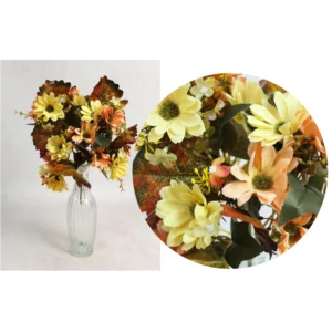 Örök margarétacsokor, 35 cm – narancs/ecrü