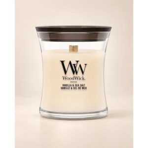 WoodWick Vanilla & Sea Salt Mini illatgyertya 85 g