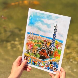 Kilátás a Güell Parkból – A4 print / digitális nyomat