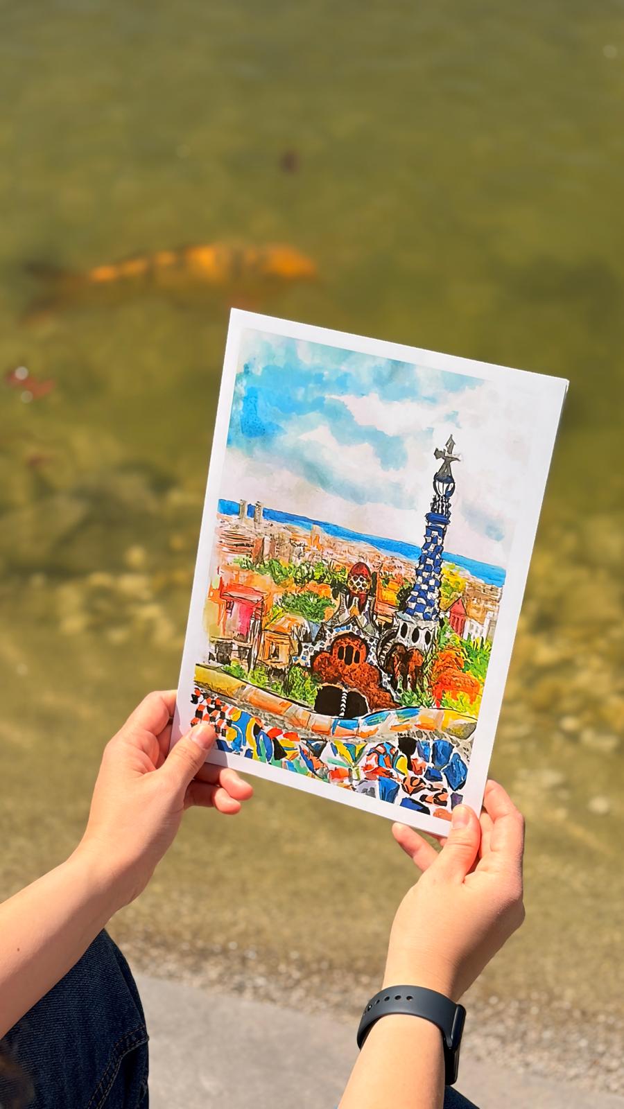 Kilátás a Güell Parkból – A4 print / digitális nyomat