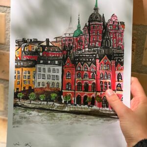 Stockholm tornyai – A5 print / digitális nyomat