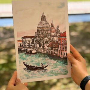 Magányos gondola – A4 print / digitális nyomat