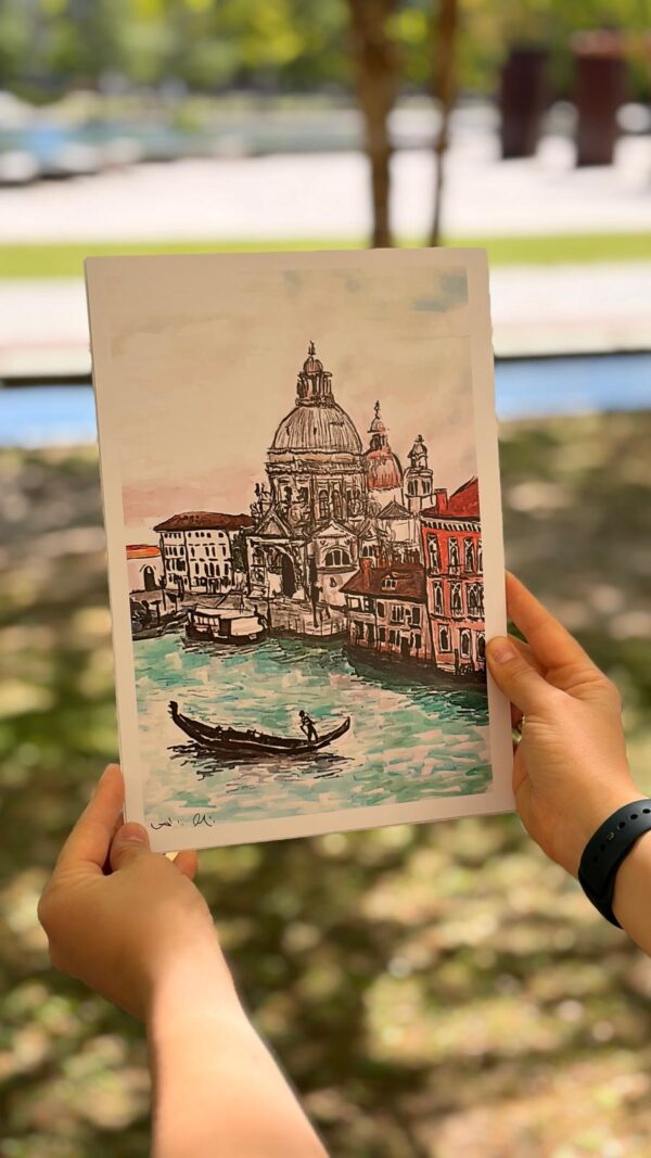 Magányos gondola – A4 print / digitális nyomat