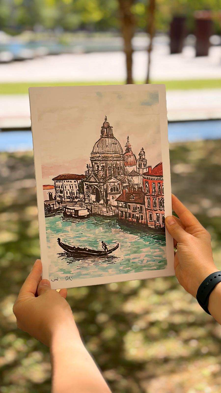 Magányos gondola – A4 print / digitális nyomat