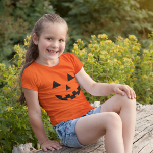 Jack o’ Lantern Halloween – környakú gyerek pamut póló