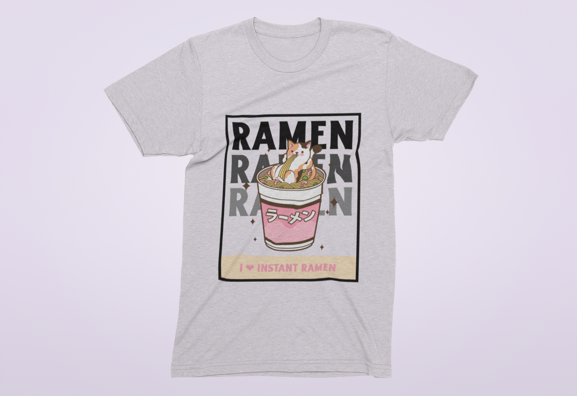 Instant Ramen Lover – környakú pamut póló